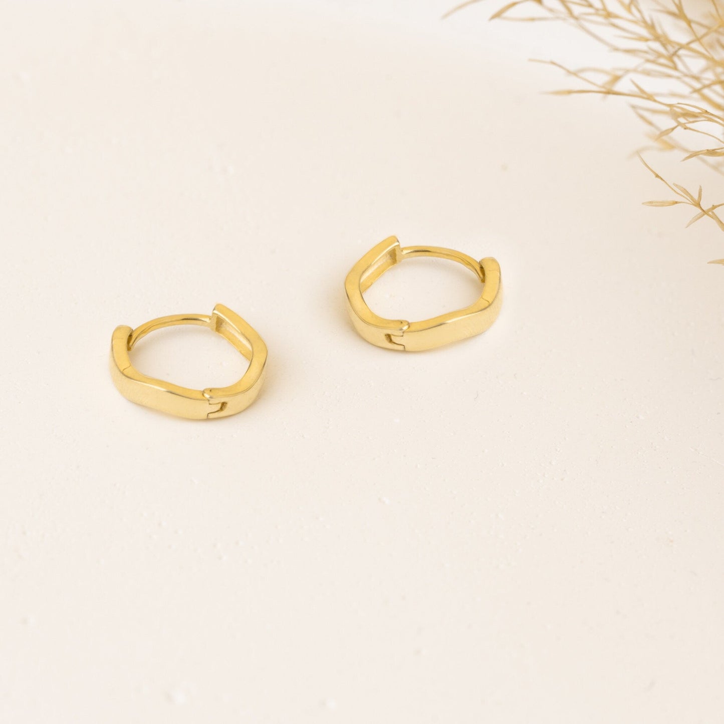 925 Sterling Silver Wave Hoop Earrings