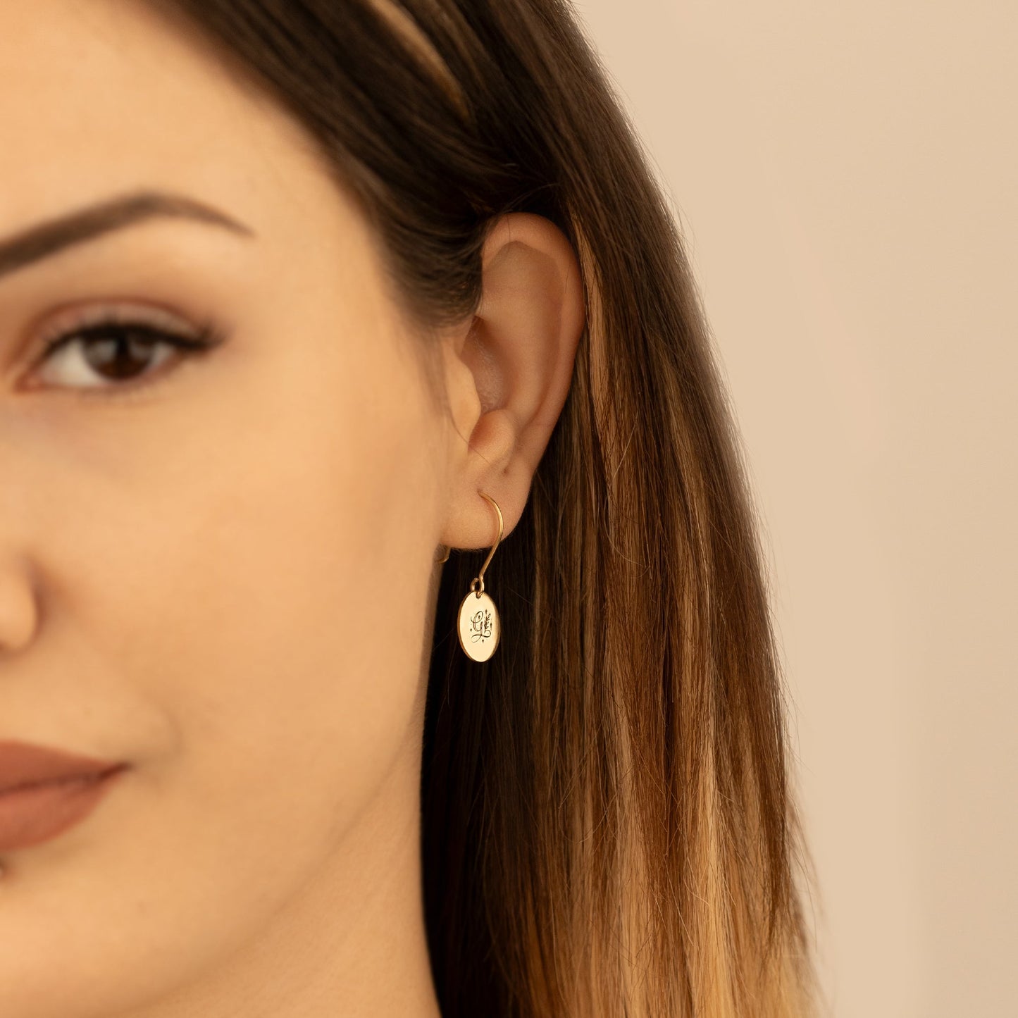 925 Sterling Silver Dangle Letter Earrings