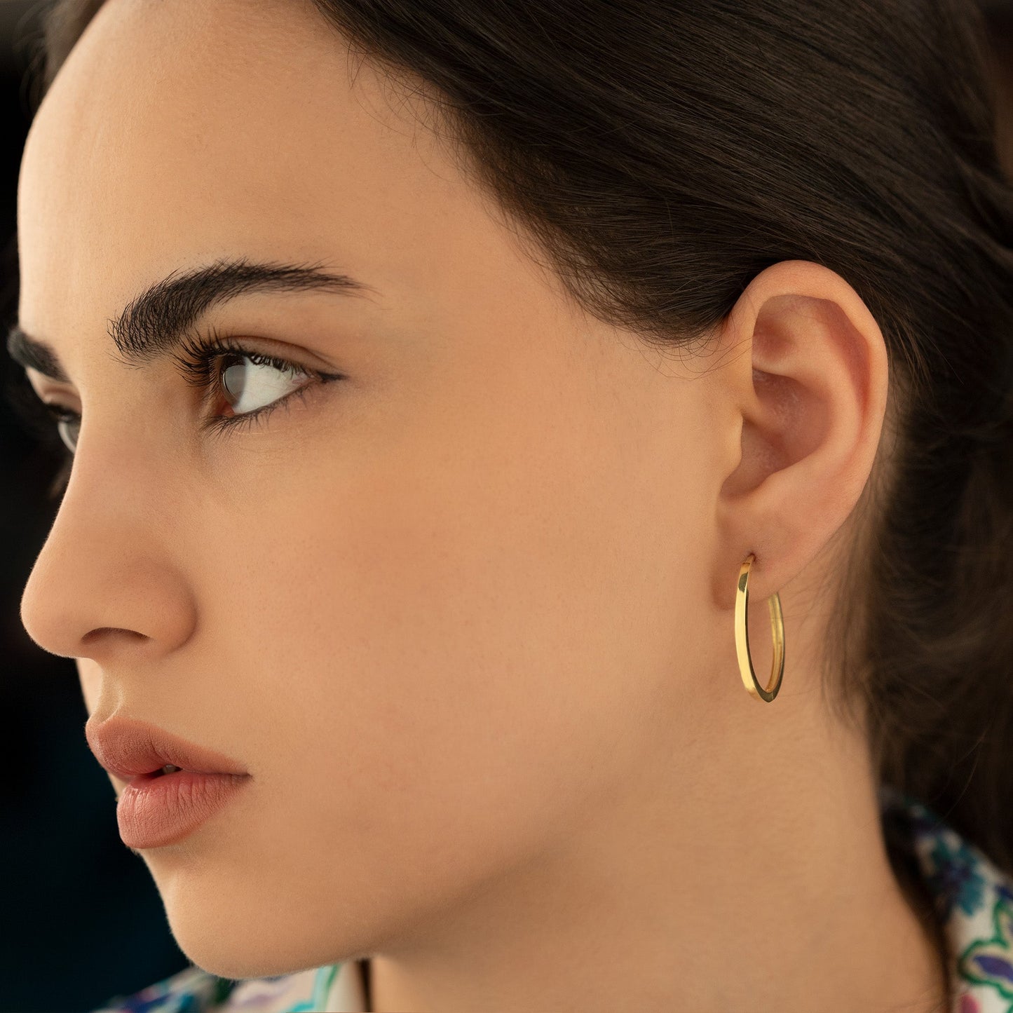 925 Sterling Silver Thin Large 28mm / 33mm Hoop Earrings