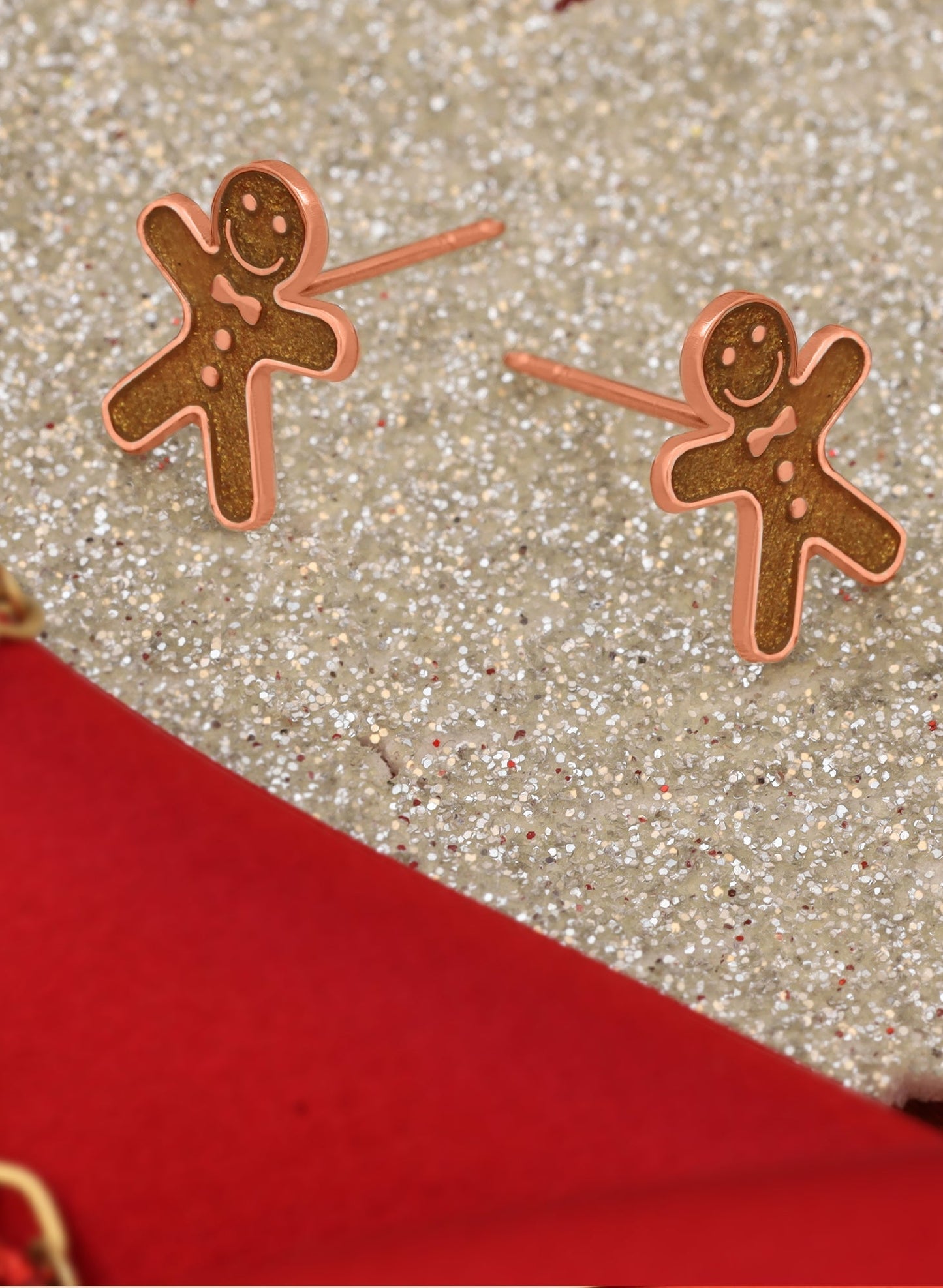 925 Sterling Silver Christmas Gingerbread Earrings