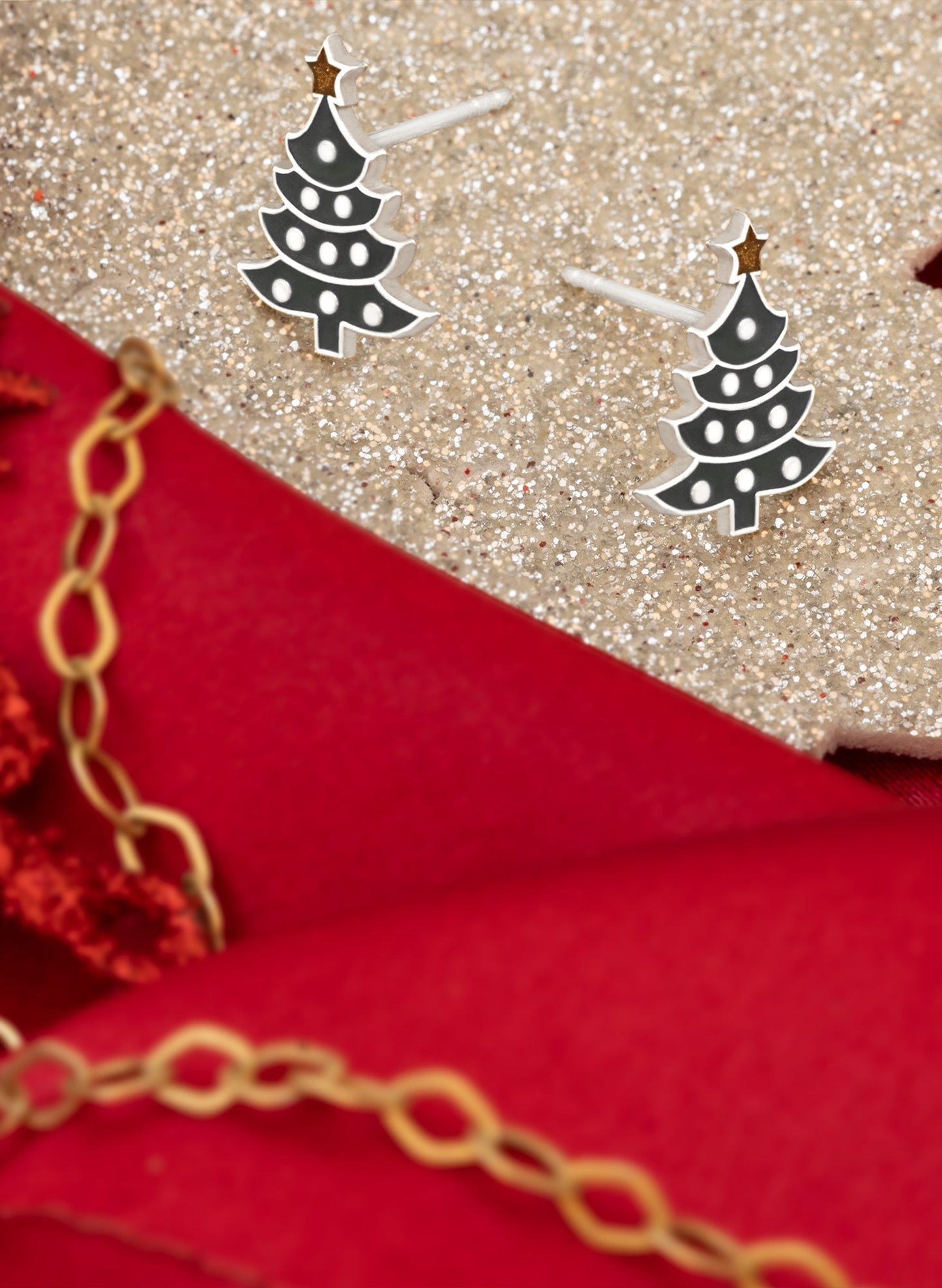 925 Sterling Silver Christmas Tree Earrings