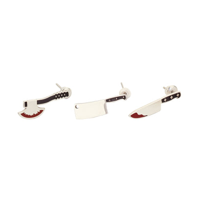 Knife Earrings - Bloody Axe Earrings - Axe Earrings - Halloween Jewelry