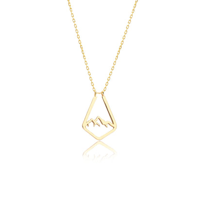 Ring Holder Necklace 14k Gold Mountain