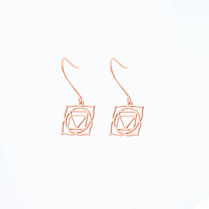 925 Sterling Silver Root Chakra Earrings