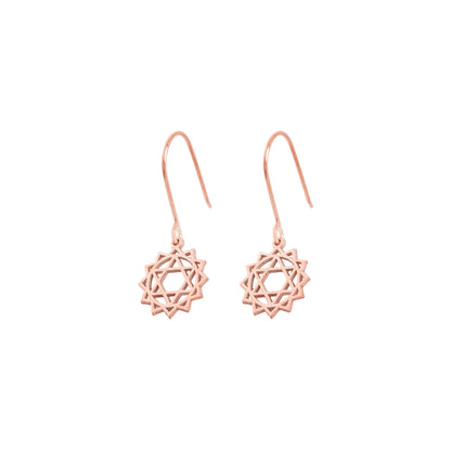 925 Sterling Silver Heart Chakra Earrings