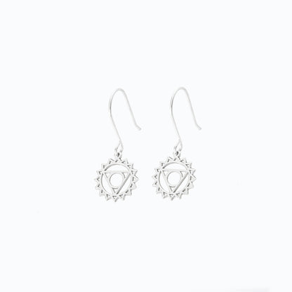 925 Sterling Silver Throat Chakra Earring