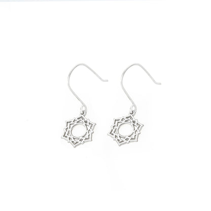 925 Sterling Silver Crown Chakra Earrings