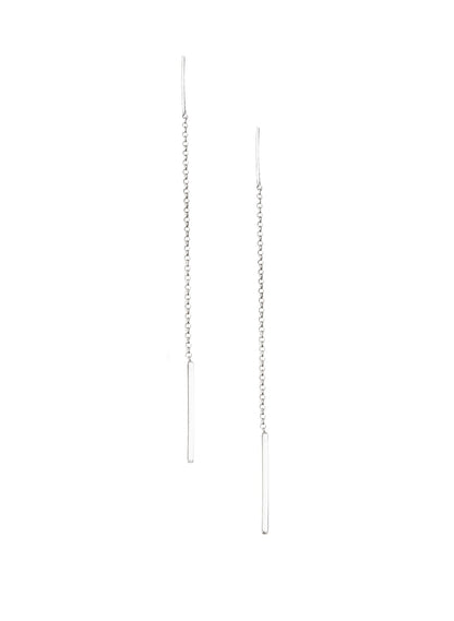 925 Sterling Silver Thread Chain Earrings