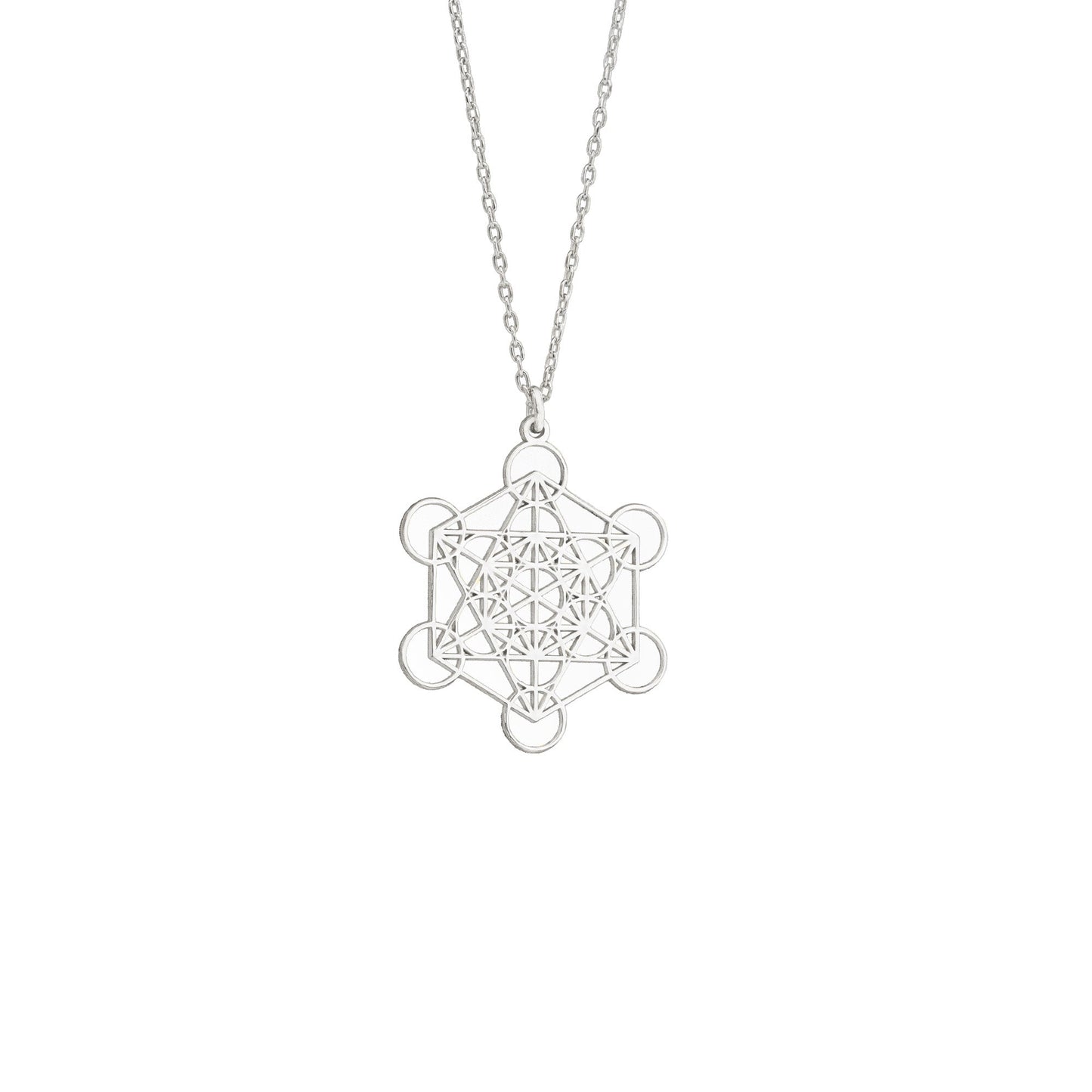 925 Sterling Silver Gold Metatron Necklace