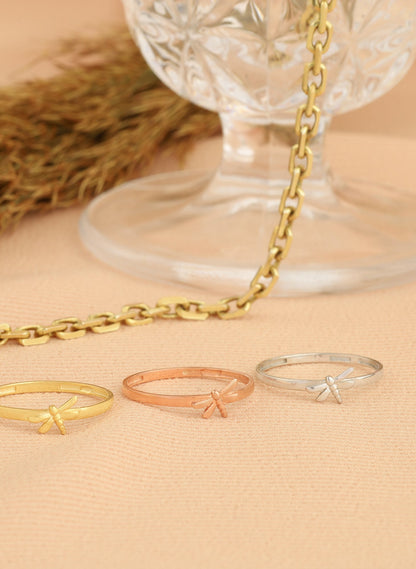 925 Sterling Silver Dragonfly Ring