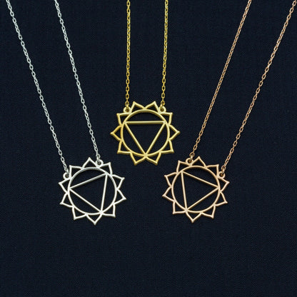 925 Sterling Silver Solar Plexus Chakra Necklace