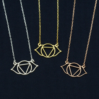 925 Sterling Silver Third Eye Chakra Necklace