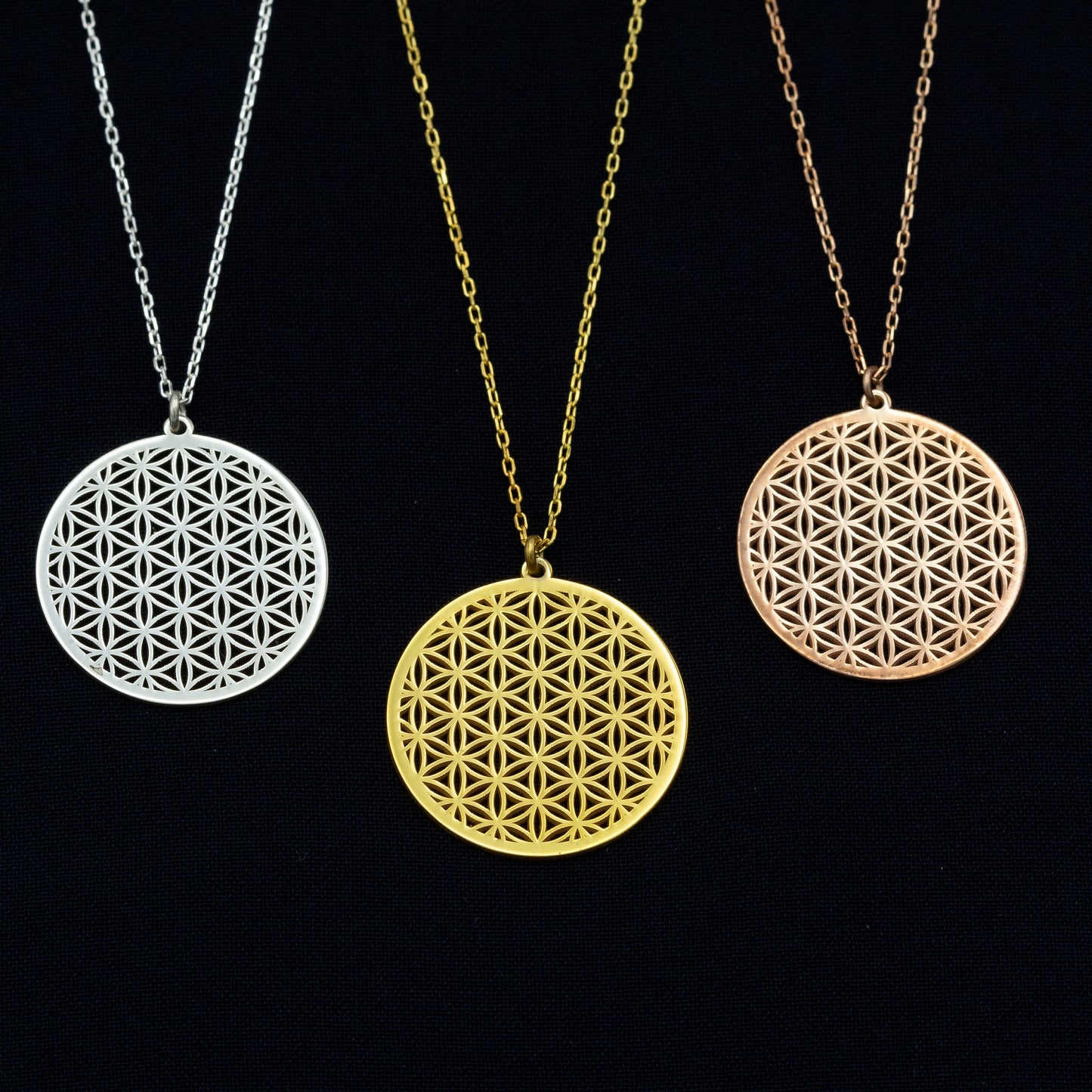 925 Sterling Silver Flower of Life Necklace