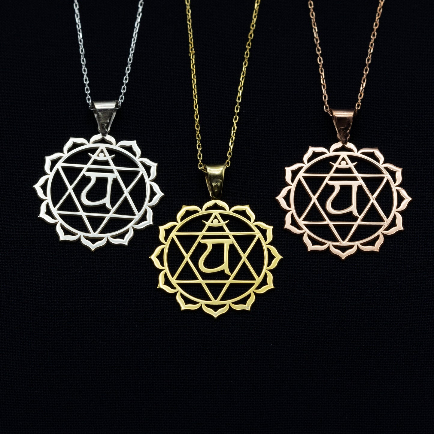 925 Sterling Silver Anahata Chakra Necklace