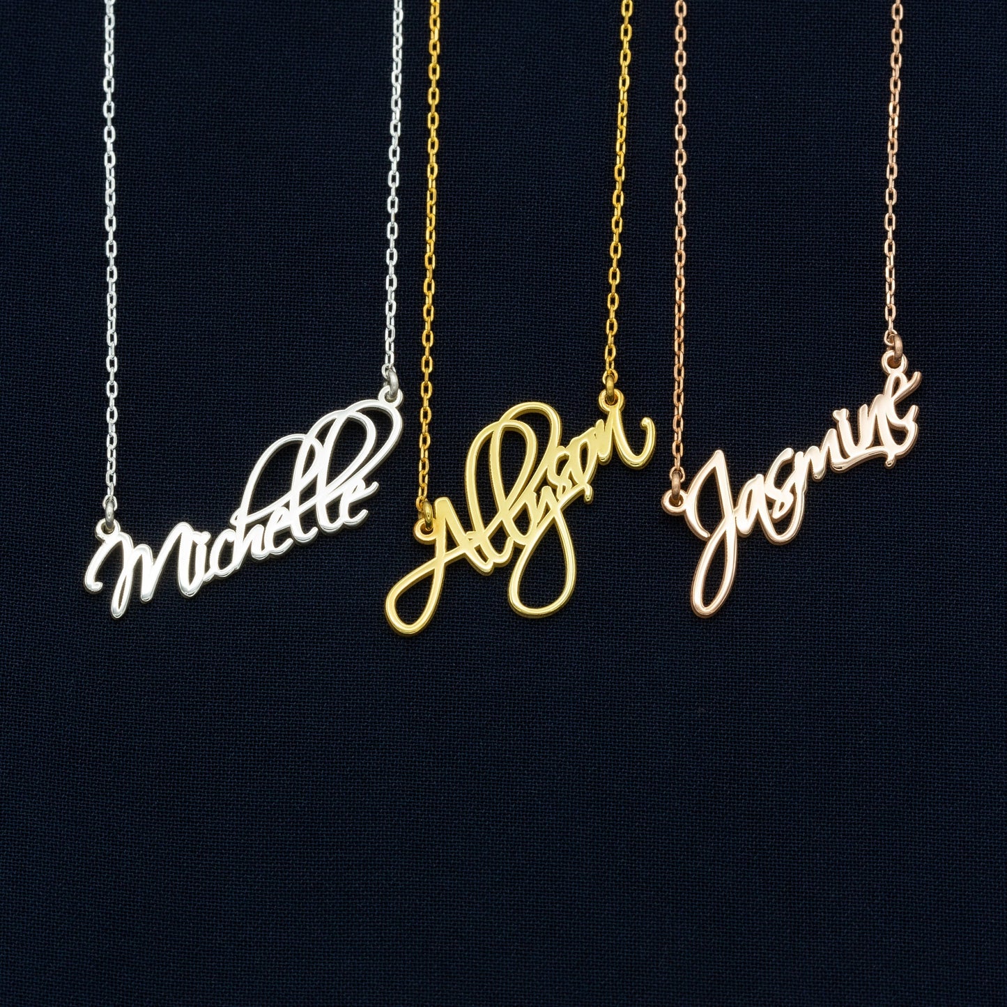 925 Sterling Silver Handmade Custom Name Necklace