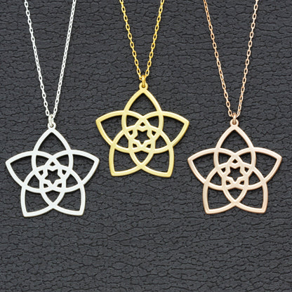 925 Sterling Silver Venus Flower Necklace