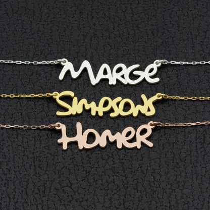 925 Sterling Silver Personalized Name Necklace