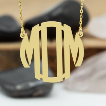 925 Sterling Silver Handmade Initial Necklace