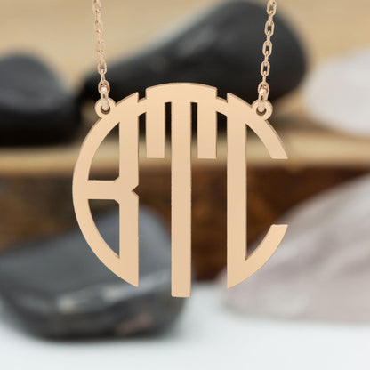 925 Sterling Silver Handmade Initial Necklace