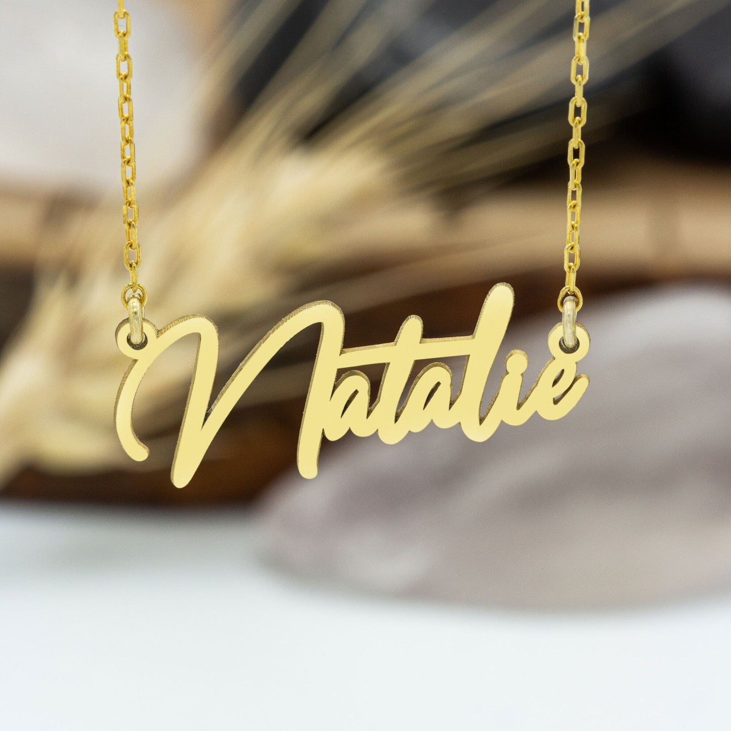 925 Sterling Silver Handwriting Font Name Necklace