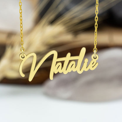 925 Sterling Silver Handwriting Font Name Necklace