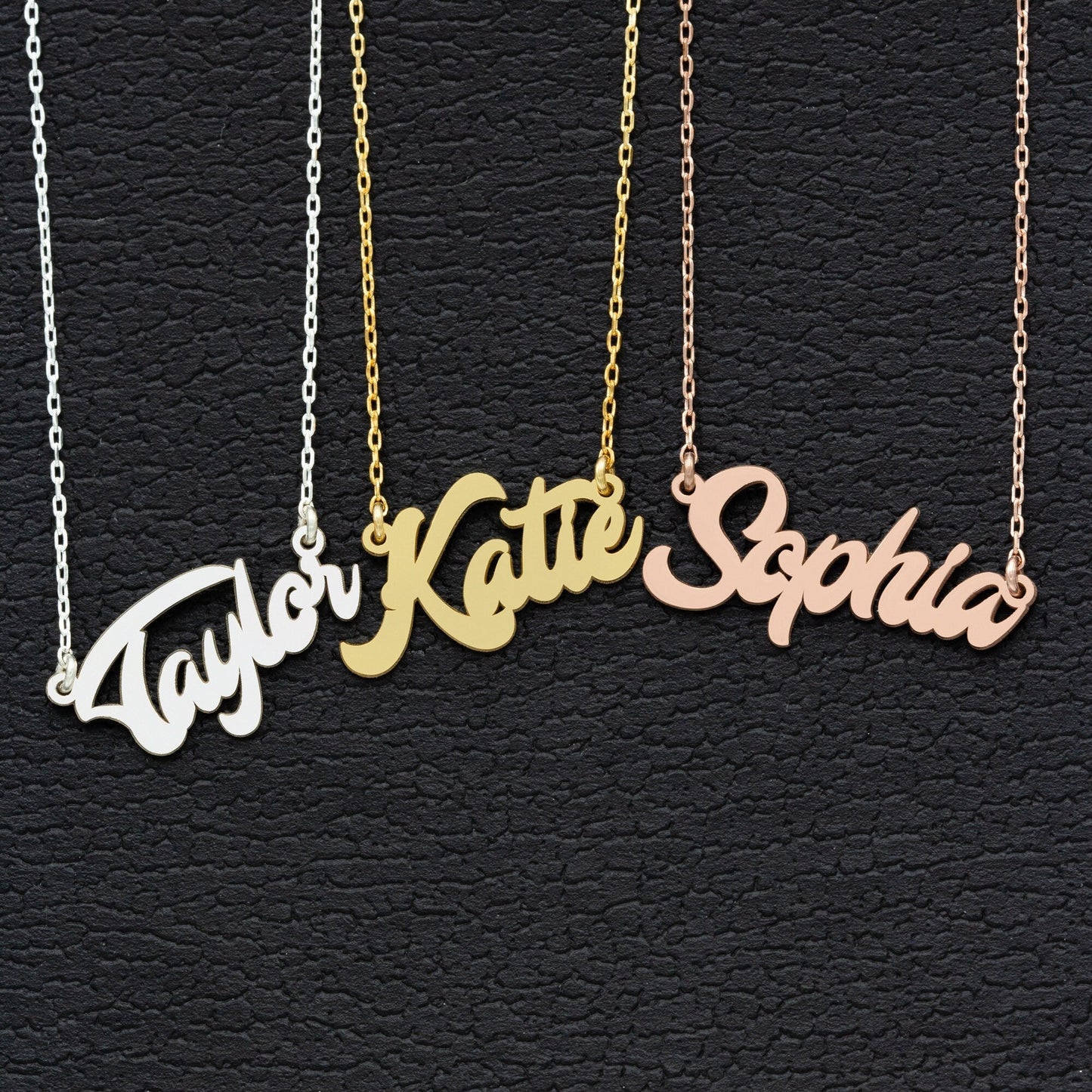 925 Sterling Silver Personalized Calligraphy Name Necklace