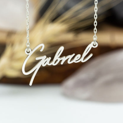 925 Sterling Silver Handmade Personalized Name Necklace