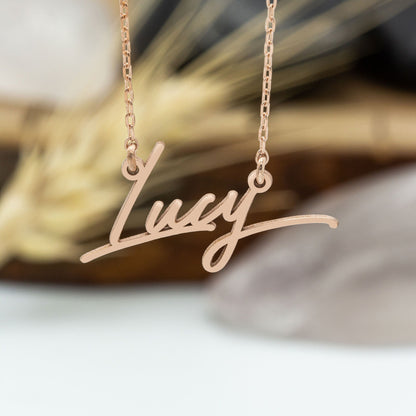 925 Sterling Silver Handmade Personalized Name Necklace