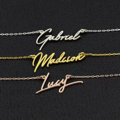 925 Sterling Silver Handmade Personalized Name Necklace