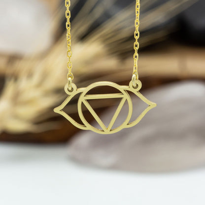 925 Sterling Silver Third Eye Chakra Necklace