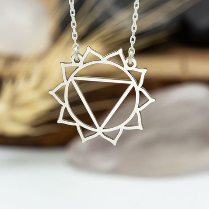 925 Sterling Silver Solar Plexus Chakra Necklace