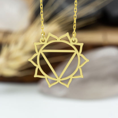 925 Sterling Silver Solar Plexus Chakra Necklace