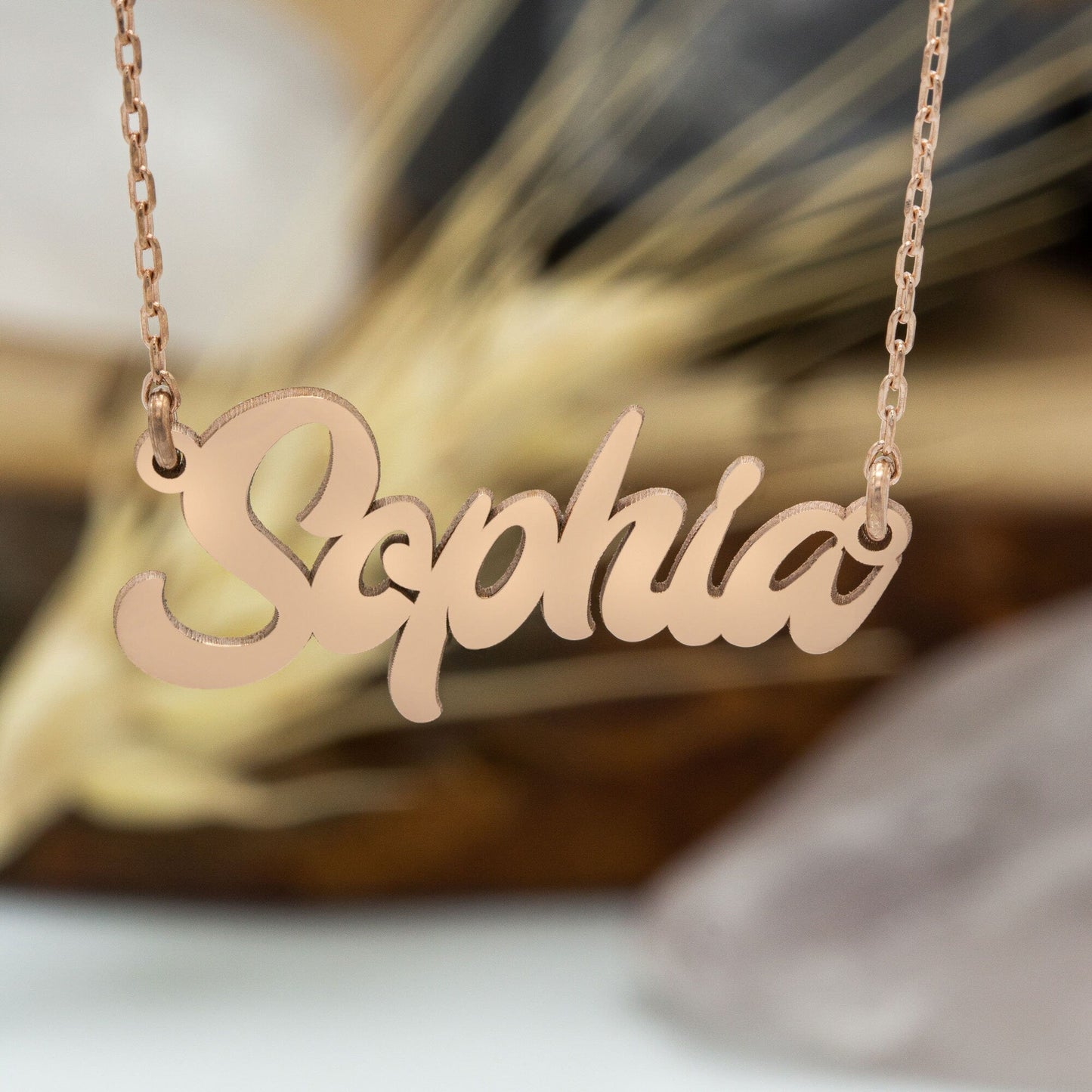 925 Sterling Silver Personalized Calligraphy Name Necklace