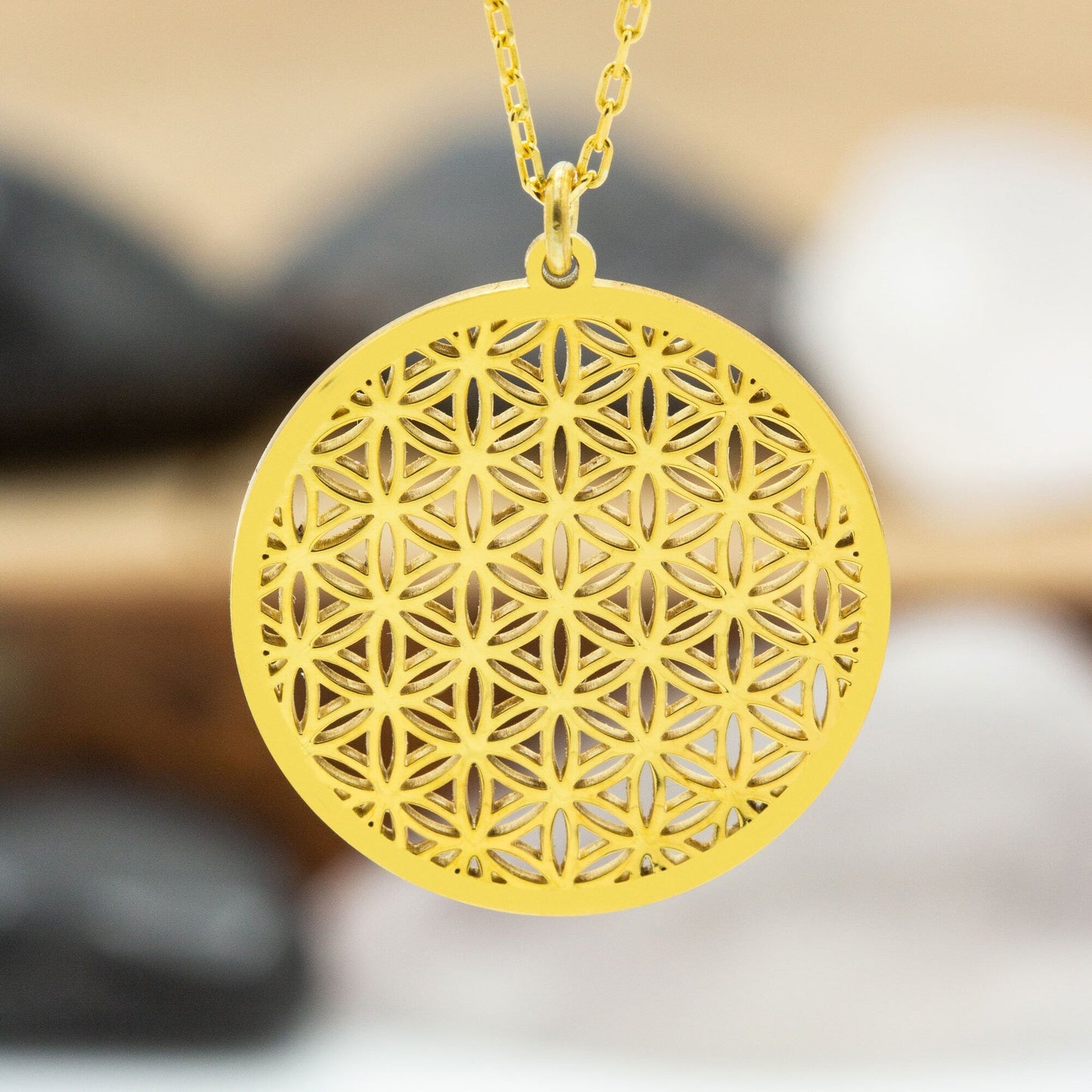 925 Sterling Silver Flower of Life Necklace