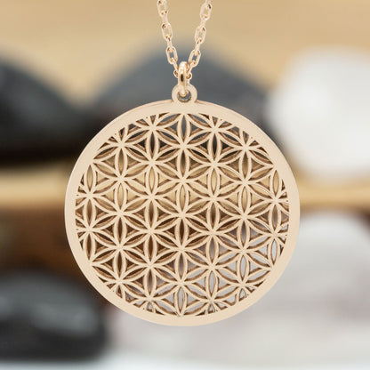 925 Sterling Silver Flower of Life Necklace