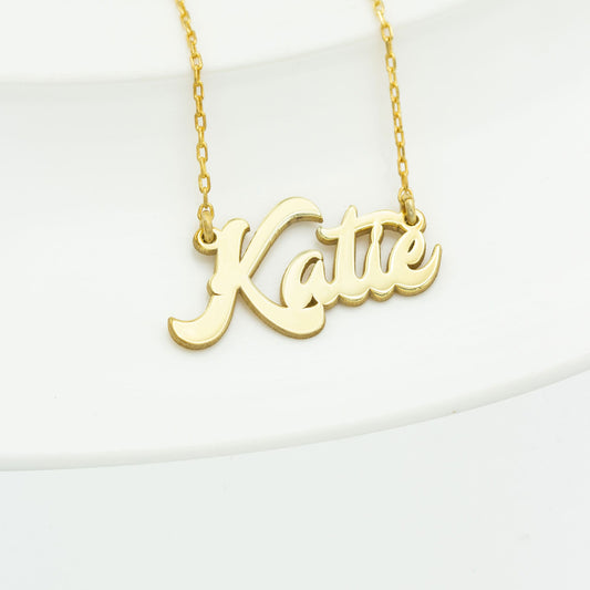 925 Sterling Silver Personalized Calligraphy Name Necklace