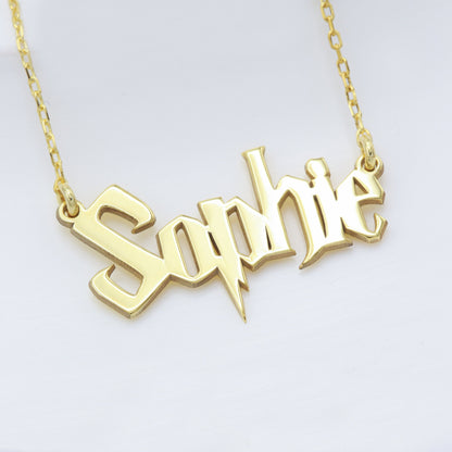 925 Sterling Silver Personalized Wizard Harry Potter Name Necklace