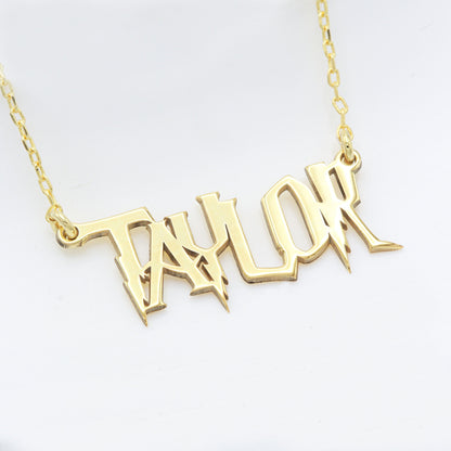 925 Sterling Silver Personalized Wizard Harry Potter Name Necklace