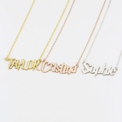 925 Sterling Silver Personalized Wizard Harry Potter Name Necklace