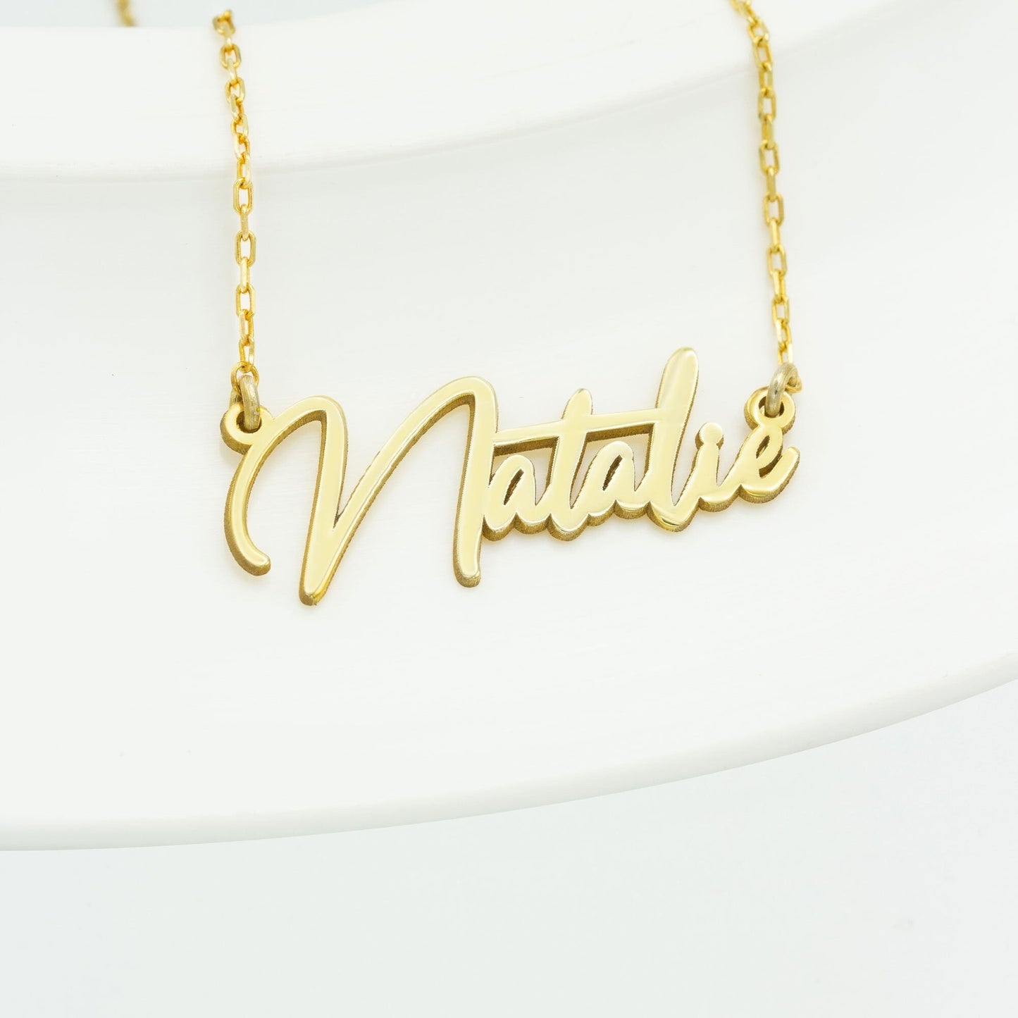 925 Sterling Silver Handwriting Font Name Necklace