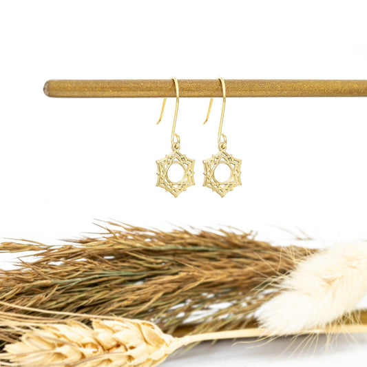 925 Sterling Silver Crown Chakra Earrings