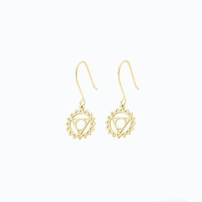 925 Sterling Silver Throat Chakra Earring