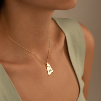 925 Sterling Silver Spooky Boo Necklace