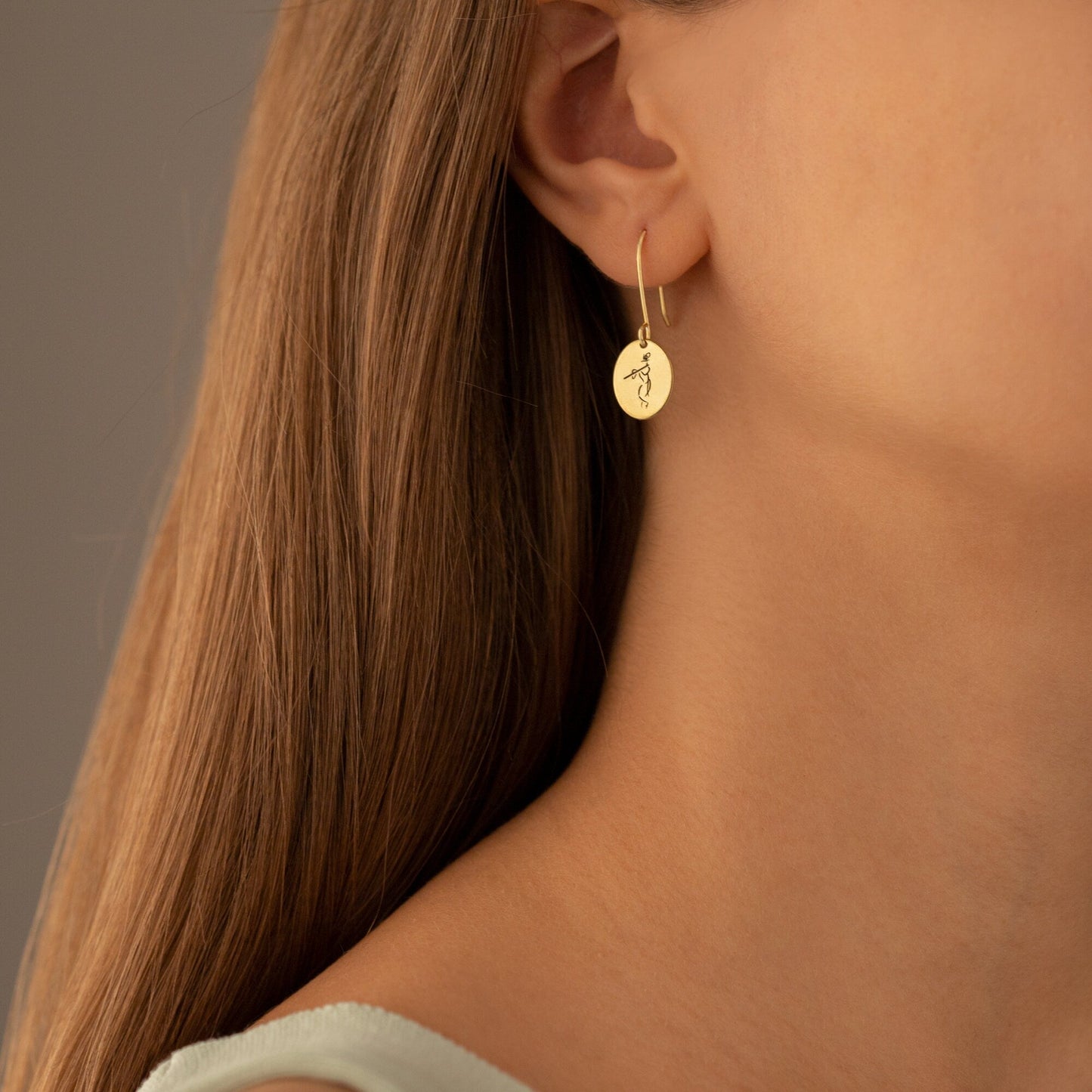 925 Sterling Silver Handmade Krishna Earring