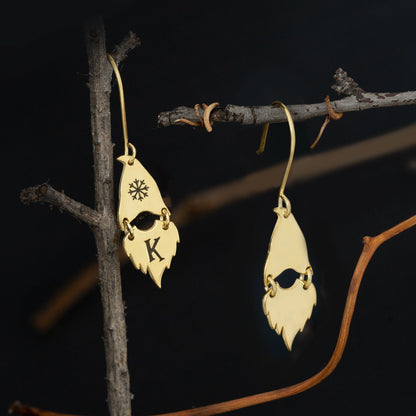 925 Sterling Silver Santa Claus Drop Earrings