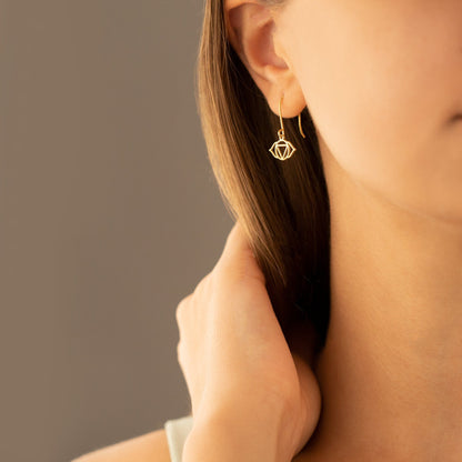 925 Sterling Silver Third Eye Chakra Earrings
