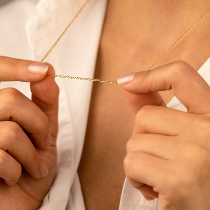 925 Sterling Silver Figaro Chain Necklace