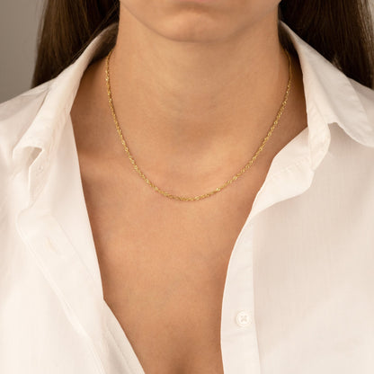 925 Sterling Silver Twist Chain Necklace