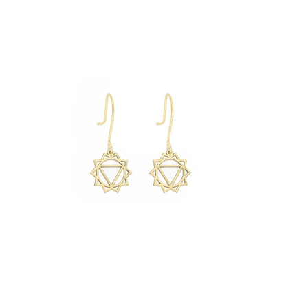 925 Sterling Silver Solar Plexus Chakra Earrings