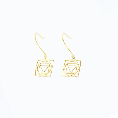 925 Sterling Silver Root Chakra Earrings